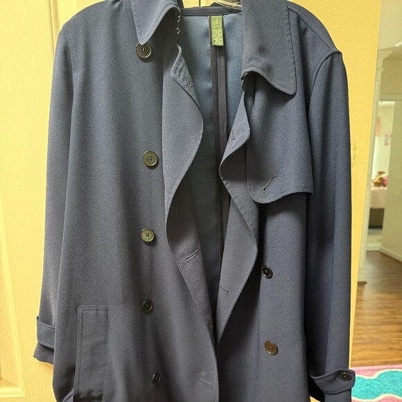 Polo Ralph Lauren Navy Blue Trench Coat - Picture 1 of 6